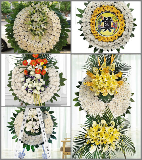 山西晋中左权县羊角乡圪道村花圈速递